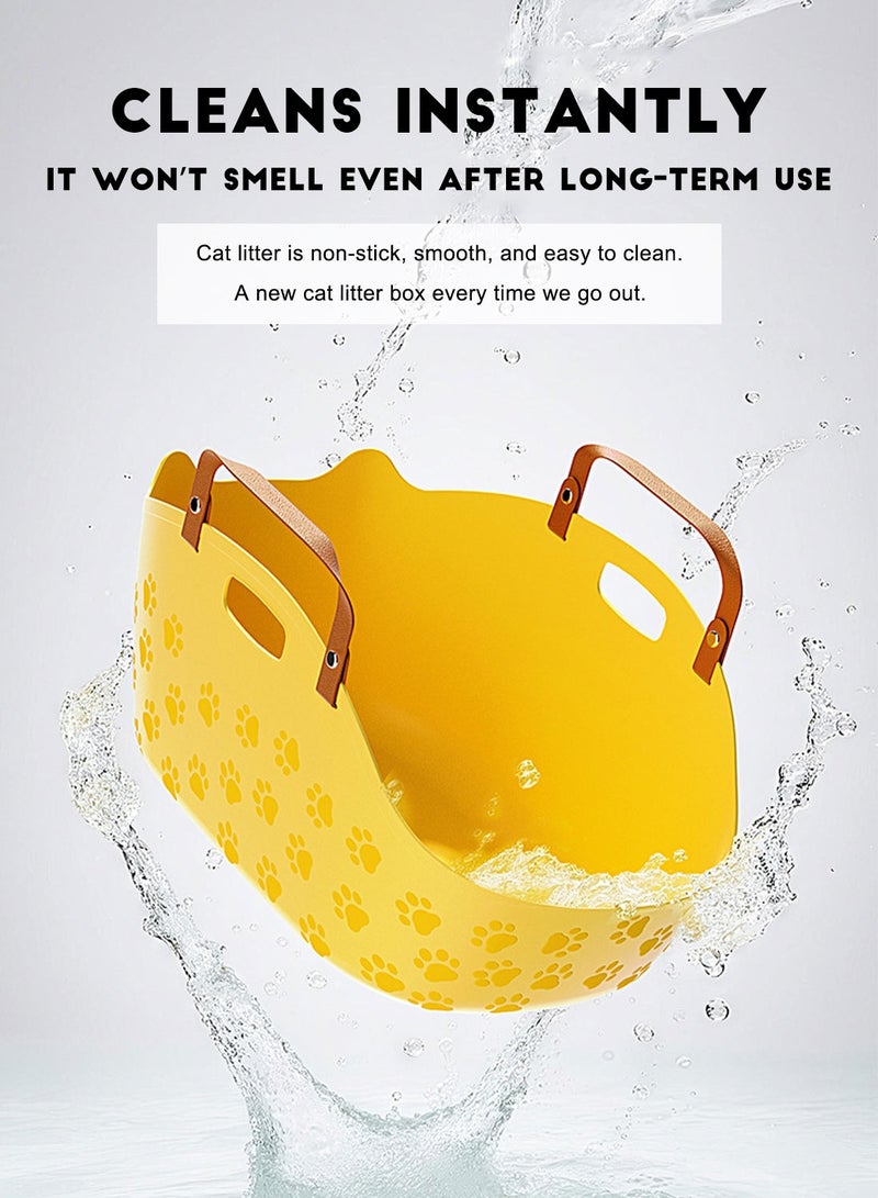 Kidle Portable Cat Litter Box Travel Litter Box Cat Toilet for Cat Travel Easy to Carry, Easy to Use - Image 2